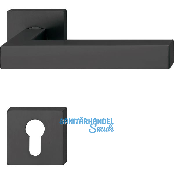 SOLIDO Dr�ckergarnitur MALM� - auf Rosette PZ, 38 - 45, Edelstahl schwarz FH