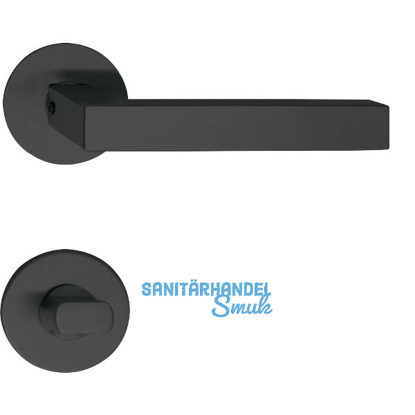 SOLIDO Dr�ckergarnitur MALM� - auf Flachrosette, rund WC, schwarz