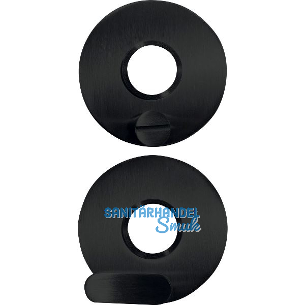 SOLIDO Dr�ckerrosette - rund, innen Sperrknopf, au�en Not�ffner, schwarz