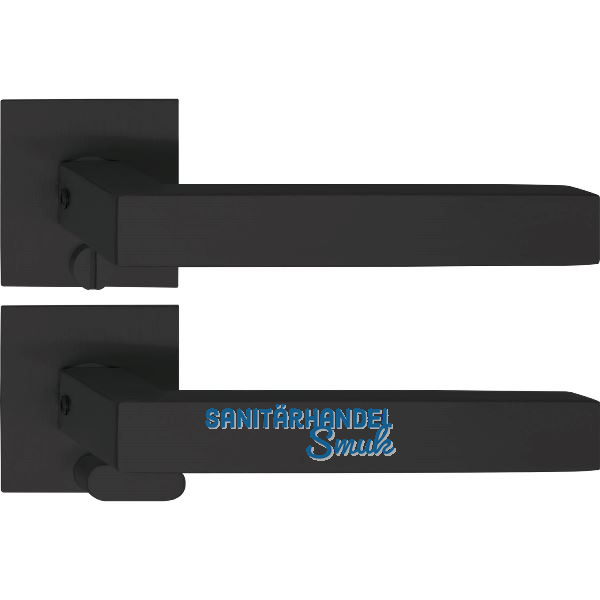 SOLIDO Solo Dr�ckergarnitur MALM� - Flachrosette eckig WC, Not�ffner, schwarz