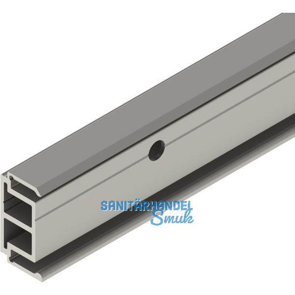 SOLIDO 100 Abstandsprofil 15 mm seitlich gebohrt L=1800 mm Edelstahl-Effekt