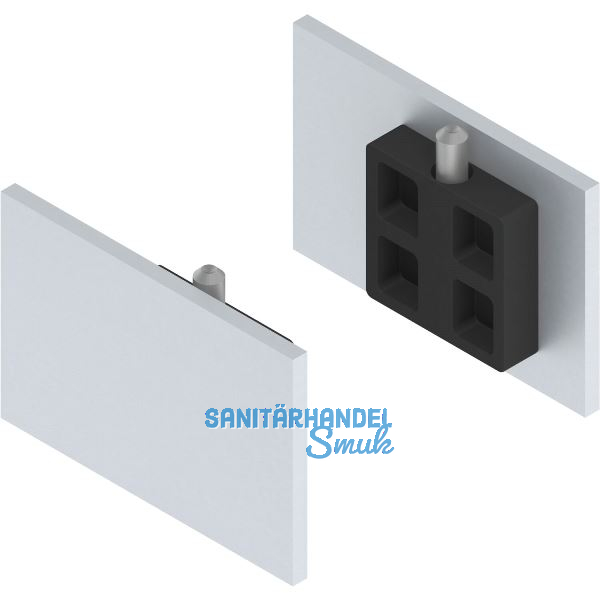 SOLIDO 100/HELM Abdeckkappen-Set Blende ME mit Abstandsprofil 15 silber