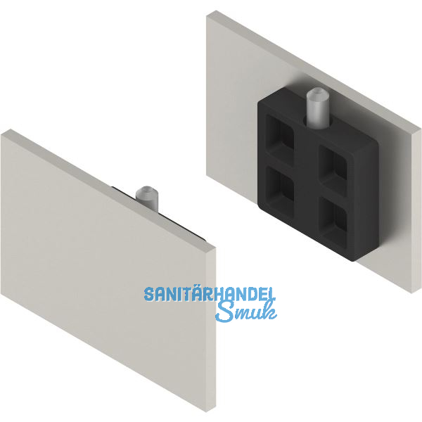 SOLIDO 100/HELM Abdeckkappen-Set Blende ME mit Abstandsprofil 15 Edelstahl