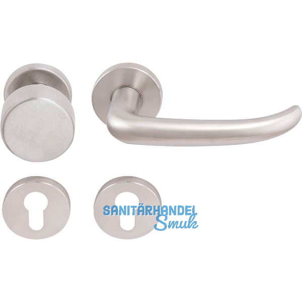 SOLIDO Wechselgarnitur BELFAST DIN - auf Rosette PZ, 38 - 45, Edelstahl matt