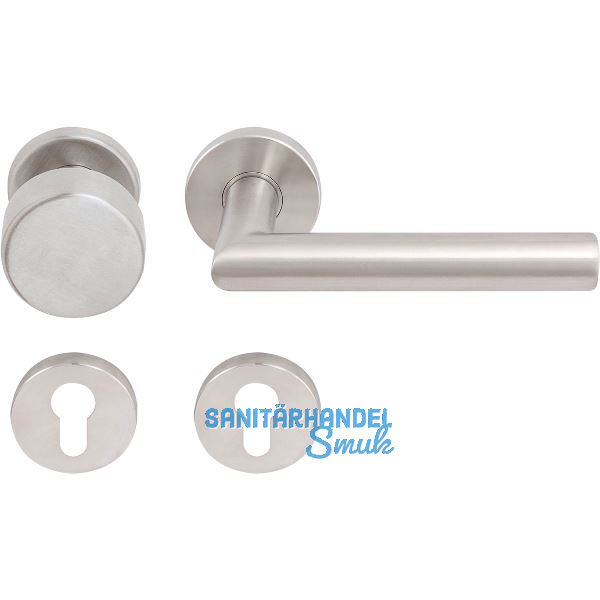 SOLIDO Wechselgarnitur NORWEGEN DIN - auf Rosette PZ, 38 - 45, Edelstahl matt