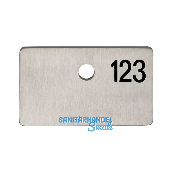 SOLIDO Namensschild ohne Spion mit Gravur, 120x70x6 mm, Edelstahl matt