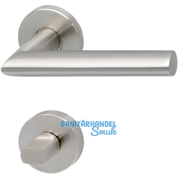 SOLIDO Dr�ckergarnitur GLASGOW DIN - auf Rosette WC, 38 - 45, Edelstahl matt