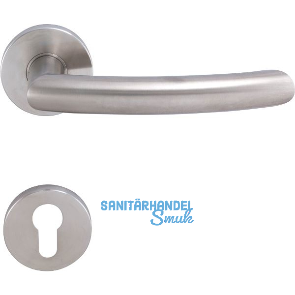 SOLIDO Dr�ckergarnitur HELSINKI DIN - auf Rosette PZ, 38 - 45, Edelstahl matt