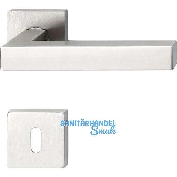 SOLIDO Dr�ckergarnitur MALM� DIN - auf Rosette BB, 38 - 45, Edelstahl matt