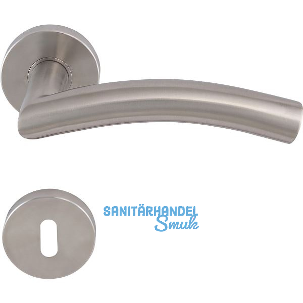 SOLIDO Dr�ckergarnitur OSLO DIN - auf Rosette BB, 38 - 45, Edelstahl matt