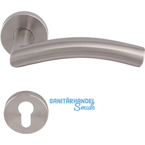 SOLIDO Dr�ckergarnitur OSLO DIN - auf Rosette PZ, 38 - 45, Edelstahl matt