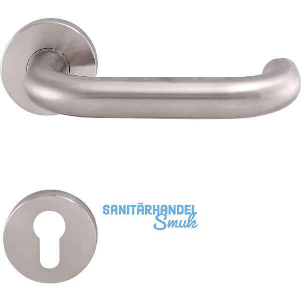 SOLIDO Dr�ckergarnitur TALIN DIN - auf Rosette PZ, 38 - 45, Edelstahl matt