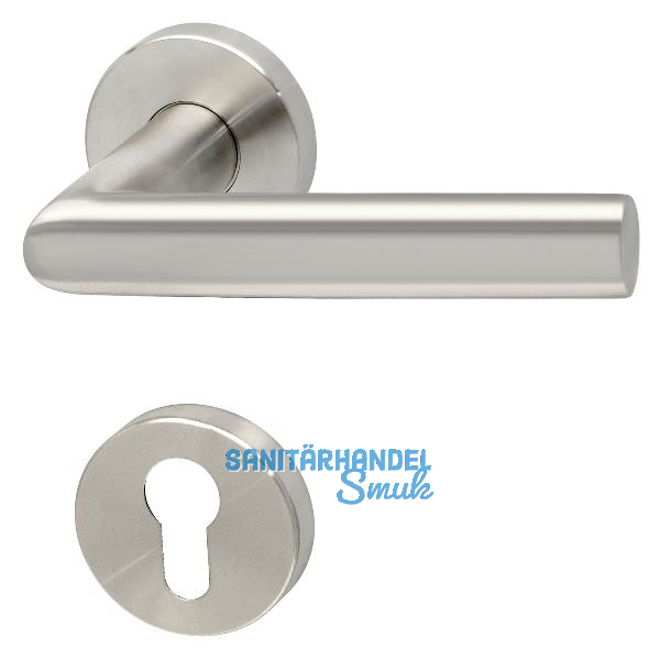 SOLIDO Dr�ckergarnitur VADUZ DIN - auf Rosette PZ, 38 - 45, Edelstahl matt