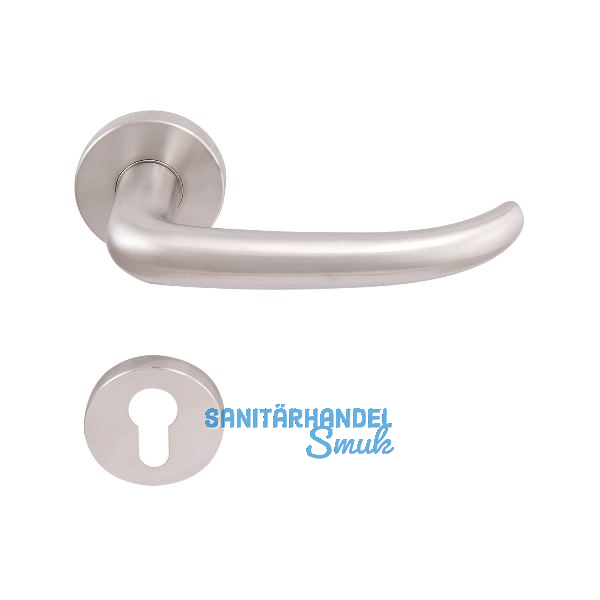 SOLIDO Dr�ckergarnitur BELFAST DIN - auf Rosette PZ, 38 - 45, Edelstahl matt