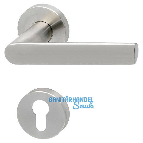 SOLIDO Dr�ckergarnitur DOVER DIN - auf Rosette PZ, 38 - 45, Edelstahl matt