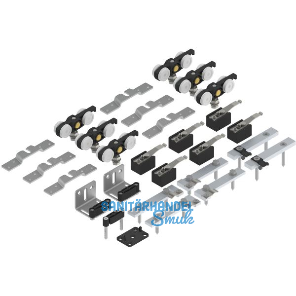 SOLIDO 100 Teleskopbeschlagset 3-fl�gelig Holz ohne Laufschiene