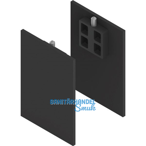 SOLIDO 100/HELM Abdeckkappen-Set Blende H/G beidseitig Deckenmontage schwarz