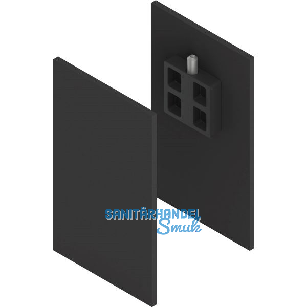 SOLIDO 100/HELM Abdeckkappen-Set Montageschiene/Blende H/G schwarz matt