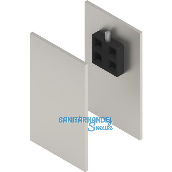 SOLIDO 100/HELM Abdeckkappen-Set Montageschiene/Blende H/G Edelstahl