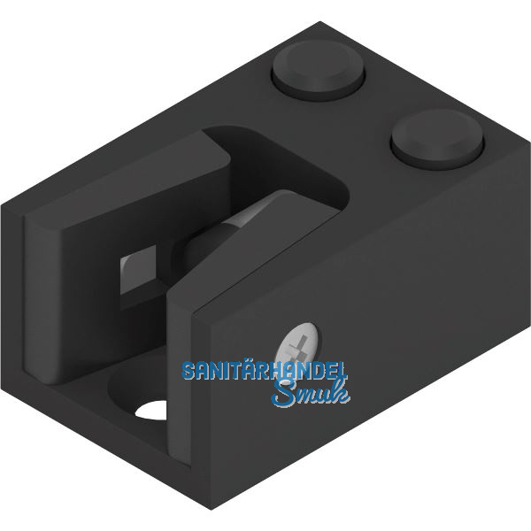 HELM Anschlagpuffer unten Glas 8-12,76 mm Aluminium schwarz matt