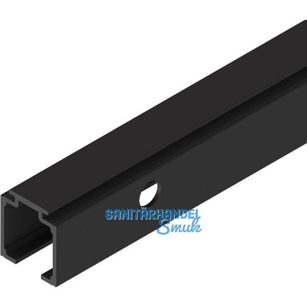 SOLIDO 100 Laufschiene seitlich gebohrt L=1800 mm schwarz matt
