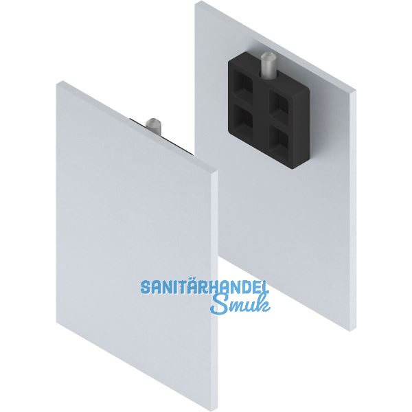 SOLIDO 100/HELM Abdeckkappen-Set Blende H/G mit Abstandsprofil 15 silber