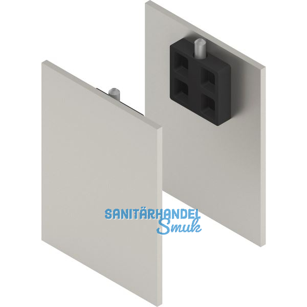 SOLIDO 100/HELM Abdeckkappen-Set Blende H/G mit Abstandsprofil 15 Edelstahl