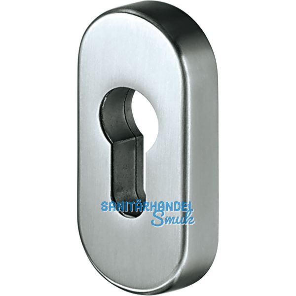 WSS Rosette Sicherheits-Schieberosette PZ, 33 x 74 x 9 mm, silber eloxiert