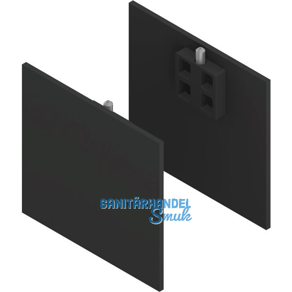 SOLIDO 100/HELM Abdeckkappen-Set Blende H/G Abstandsprofil 2x15/1x9 mm schwarz