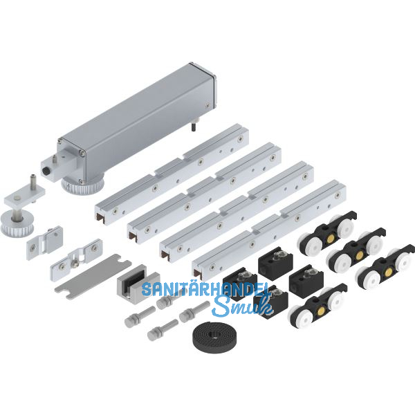 SOLIDO ECO Schiebet�rantriebset 2-flg. f�r Glas ESG/VSG 8-10,76 mm 40 kg silber