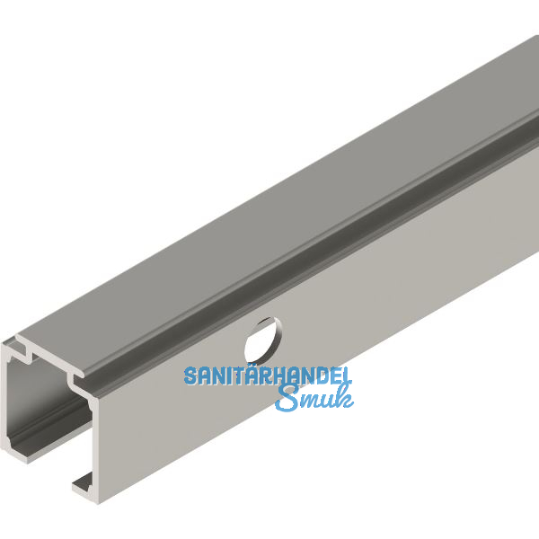 SOLIDO 100 Laufschiene seitlich gebohrt L=2500 mm Edelstahl-Effekt
