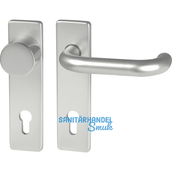 FH-Wechselgarnitur GEOS 1754/D52K mit Kurzschild PZ72, silber eloxiert