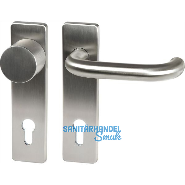 FH-Wechselgarnitur GEOS 1754/D52K mit Kurzschild PZ72, Edelstahl matt