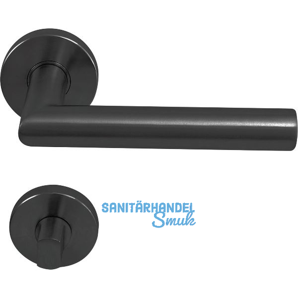 SOLIDO FH-Dr�ckergarnitur NORWEGEN - auf Rosette WC, 38 - 45, Edelstahl schwarz