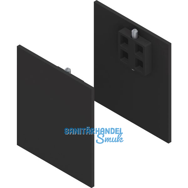 SOLIDO 100/HELM Abdeckkappen-Set Blende H/G Abstandsprofil 9 und 15 mm schwarz