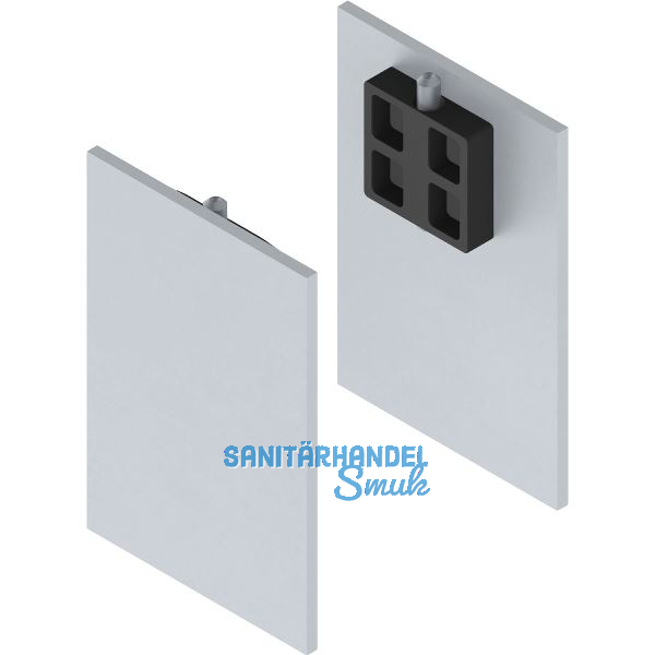 SOLIDO 100/HELM Abdeckkappen-Set Blende H/G mit Abstandsprofil 9 silber