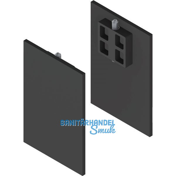 SOLIDO 100/HELM Abdeckkappen-Set Blende H/G mit Abstandsprofil 9 schwarz matt