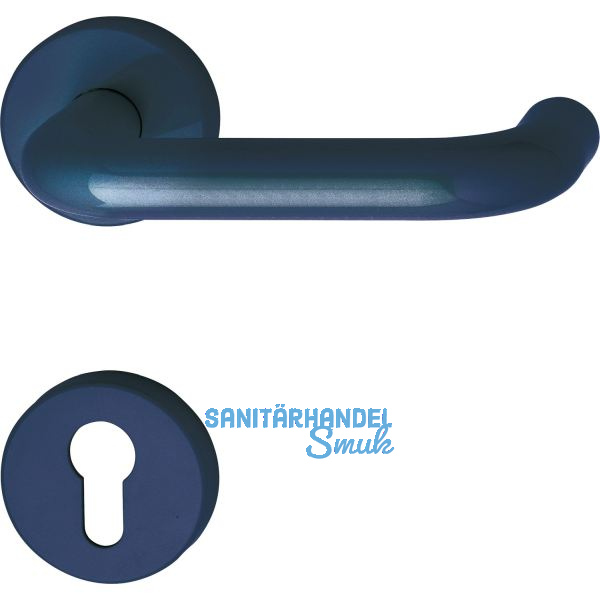 Dr�ckergarnitur 111.20 R - auf Rosette PZ, 38 - 48, stahlblau