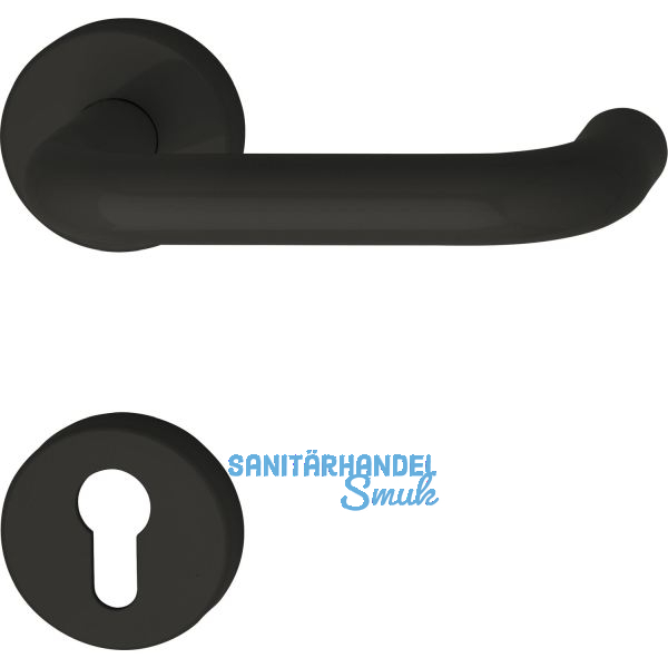 Dr�ckergarnitur 111.20 R - auf Rosette PZ, 38 - 48, tiefschwarz