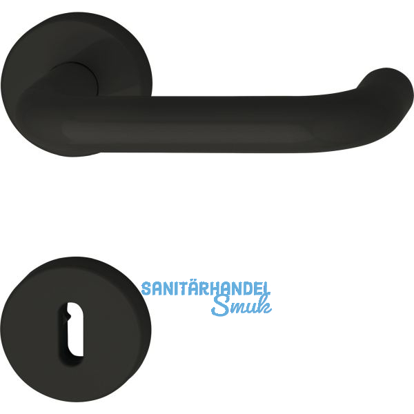 Dr�ckergarnitur 111.23 R - auf Rosette BB, 38 - 48, tiefschwarz