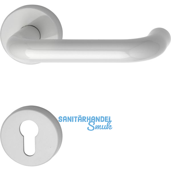 Dr�ckergarnitur 111.23 R - auf Rosette PZ, 38 - 48, Polyamid, lichtgrau