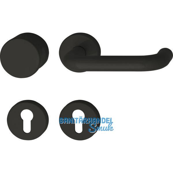 Wechselgarnitur 111.20 R/122.23 - auf Rosette PZ tiefschwarz