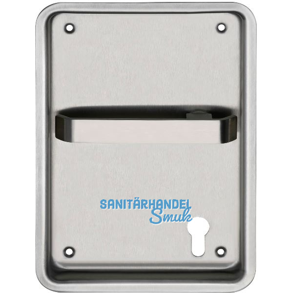 Turnhallenmuschel, 170 x 240 mm, links, PZ 88 mm, VK 8 mm, Edelstahl matt