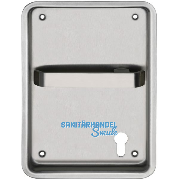 Turnhallenmuschel, 170 x 240 mm, links, PZ 72 mm, VK 9 mm, Edelstahl matt