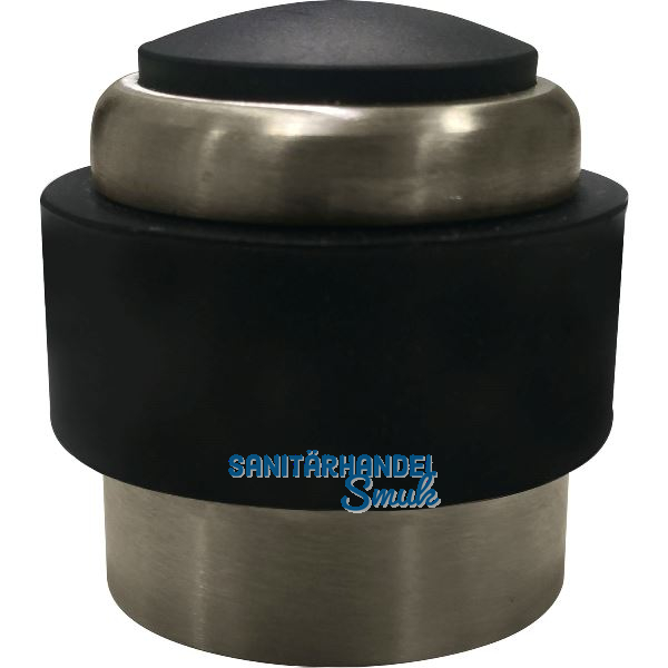 MARCHESI Boden- und Wandt�rpuffer, Gummi schwarz � 35 mm, Edelstahl
