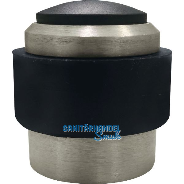 MARCHESI Boden- und Wandt�rpuffer, Gummi schwarz � 35 mm, Aluminium