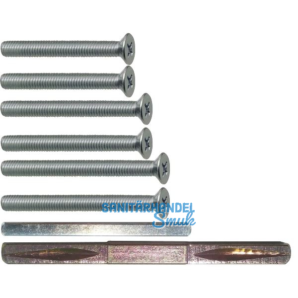 SOLIDO Befestigungsset zu WC-Garnituren, T�rst�rke 56-66 mm, Stahl verzinkt