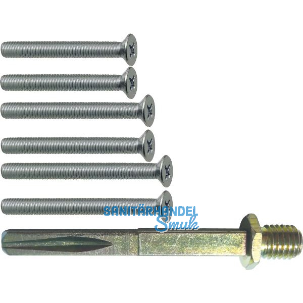 SOLIDO Befestigungsset zu Wechselgarnituren, T�rst�rke 95-105 mm, Stahl verzinkt