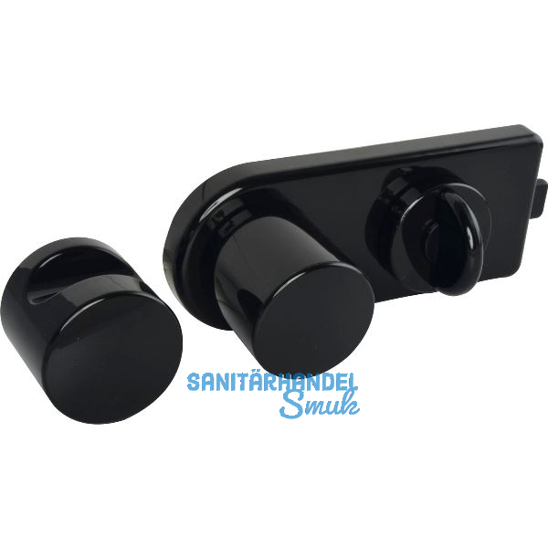 Trennwand-Verriegelung mit Riegelschloss, schwarz