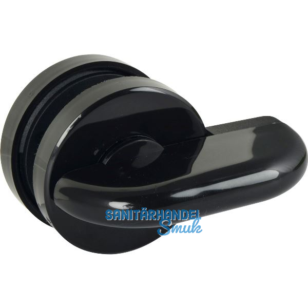 Trennwandverriegelung mit �berwurfriegel, schwarz